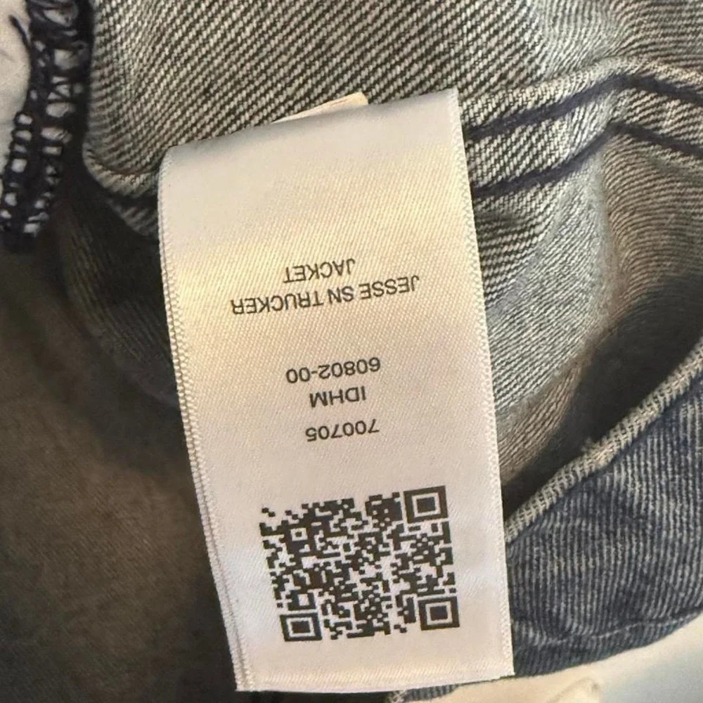 True Religion Jesse SN Trucker Jacket Mens Large Blue Acid Wash Denim 60802-00
